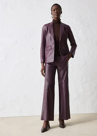 Blazer van lamsnappa • wijnrood • bonprix online shop