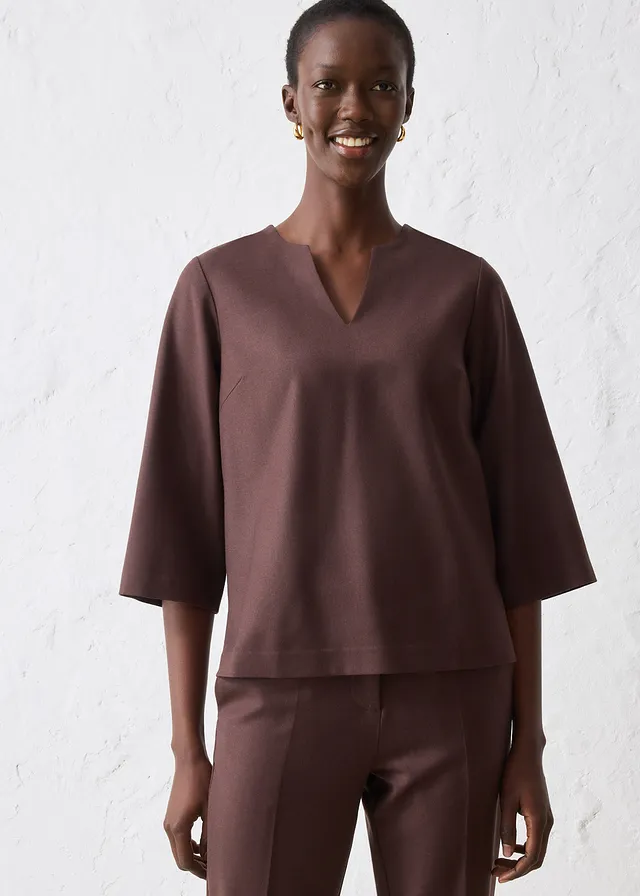 Tuniek met wol • donkerbruin • product-page.page-title-suffix