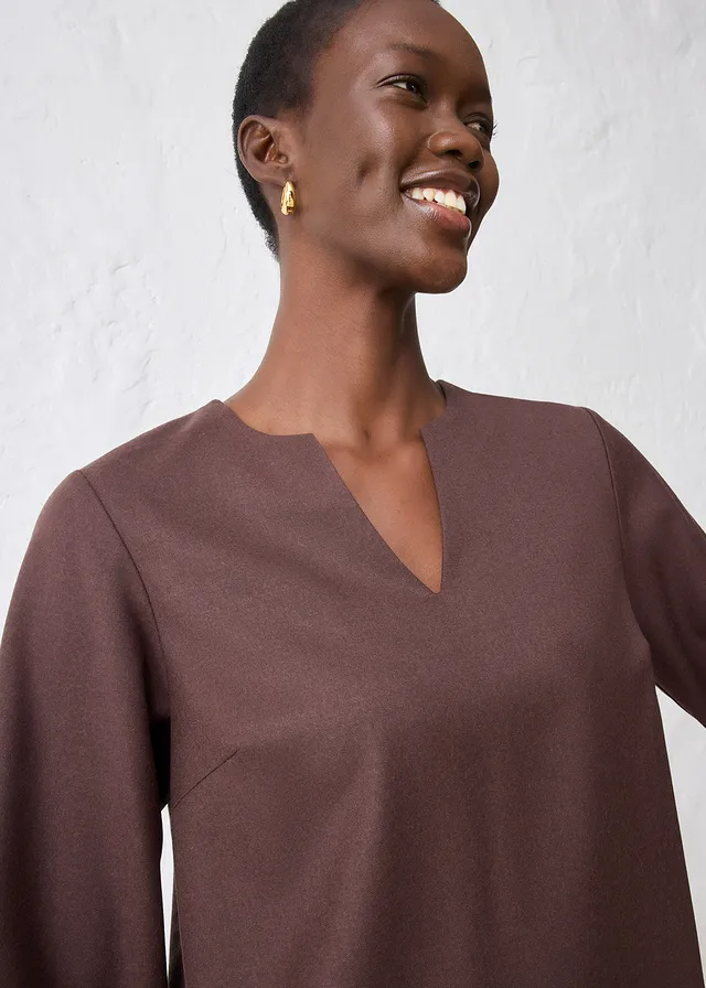 Tuniek met wol • donkerbruin • product-page.page-title-suffix