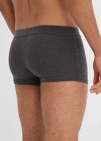 Lot de 3 boxers coton, Couleur: anthracite chiné/gris chiné/gris clair chiné