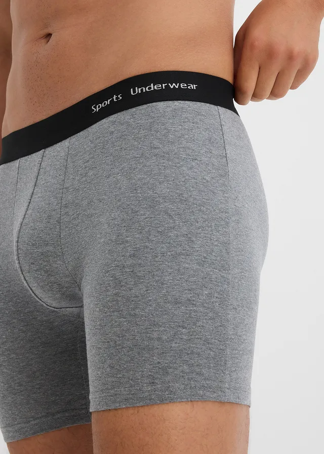 Lot de 3 boxers mi-longs coton • gris clair chiné/gris chiné/anthracite chiné • product-page.page-title-suffix