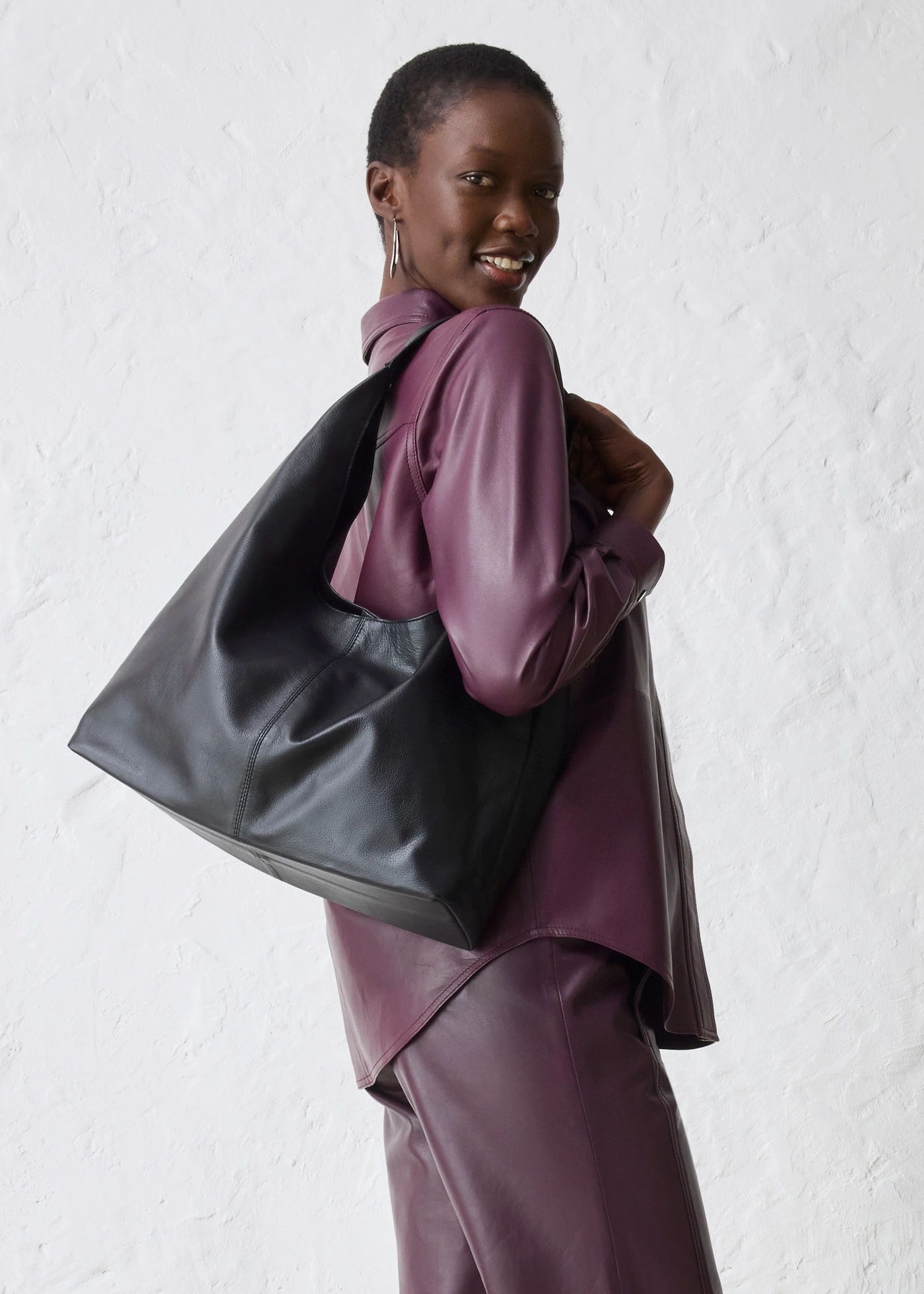 Cabas en cuir premium • noir • Boutique bonprix