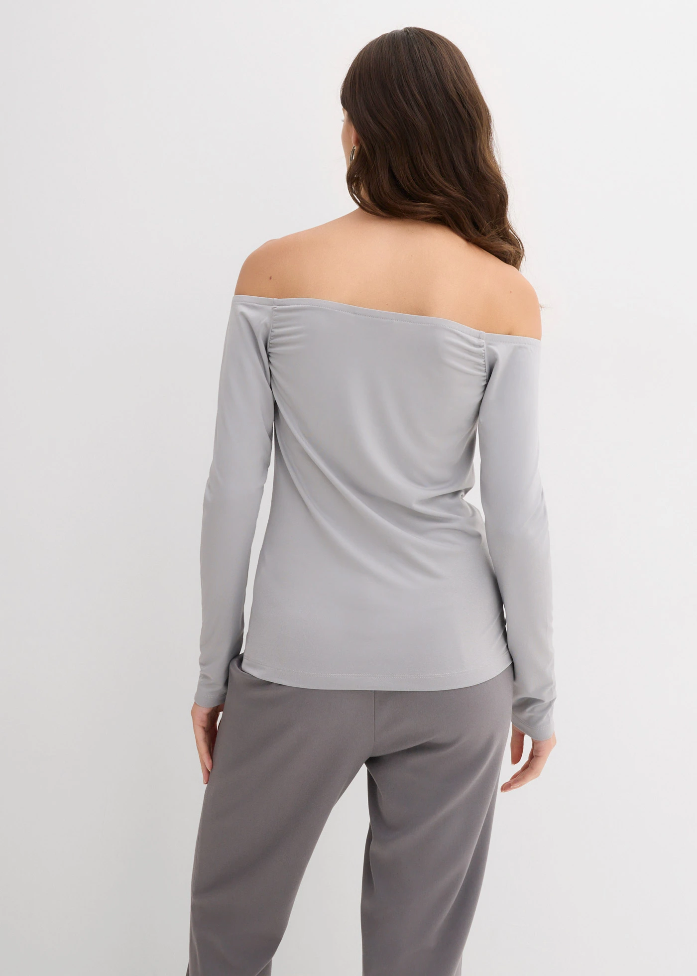 Carmen triko z lehkého žerzeje • stínová šedá • bonprix obchod