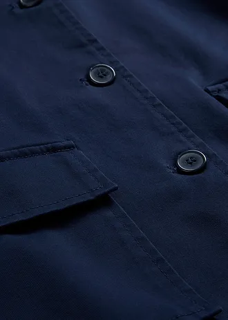 Krátká bunda na podzim/jaro, z elastické směsi s organickou bavlnou • tmavě modrá • bonprix obchod