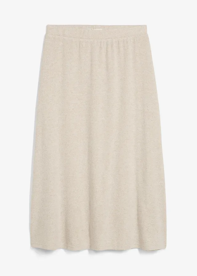 Midi sukně • světle písková s melírem • bonprix obchod