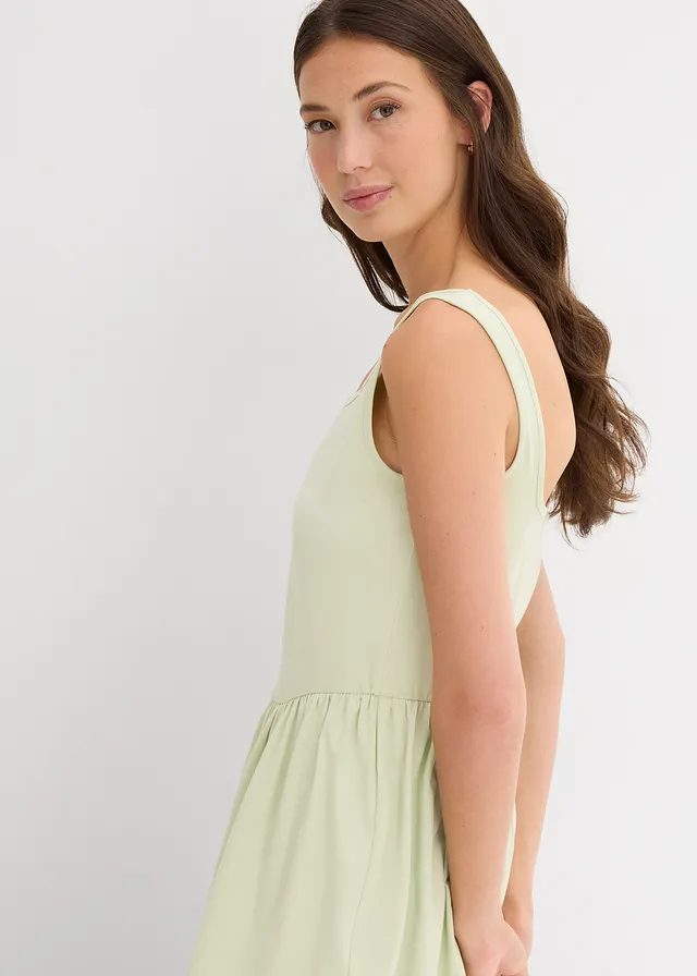 Top long en coton extensible • sauge clair • product-page.page-title-suffix