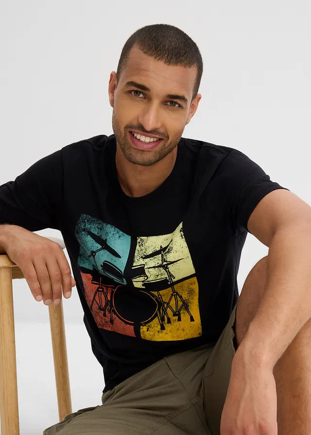 T-shirt 100% coton • noir imprimé • product-page.page-title-suffix