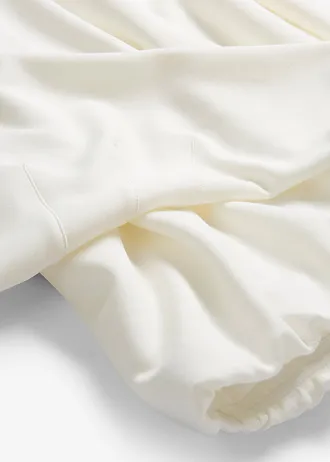 Mikina s kapucí, z mírně lesklé viskózové směsi • přírodní bílá • bonprix obchod