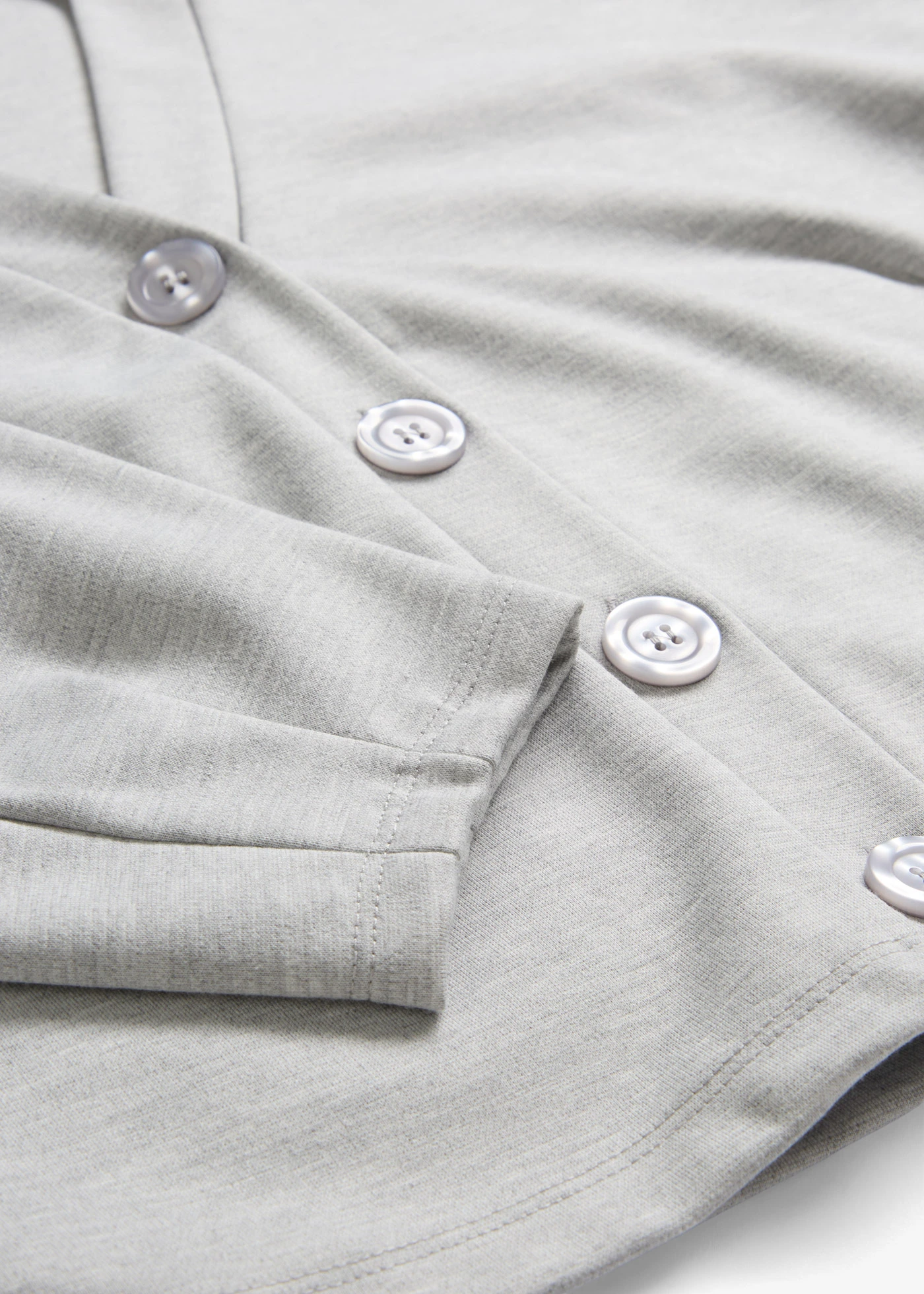 Mikina na zapínání, z viskózové směsi • světle šedý melír melír • bonprix obchod