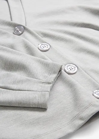 Mikina na zapínání, z viskózové směsi • světle šedý melír melír • bonprix obchod