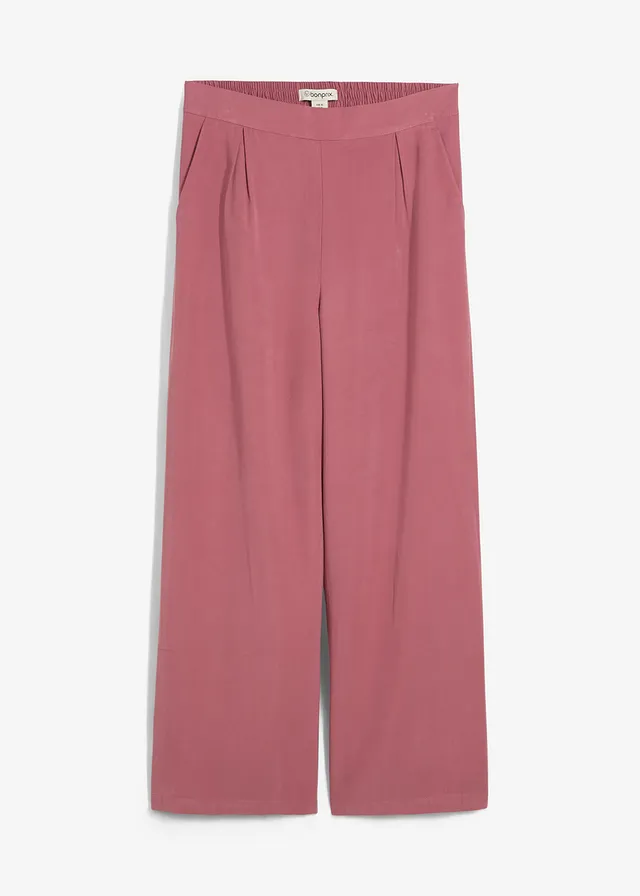 Pantaloni scurți până la glezne din material moale cu viscoză