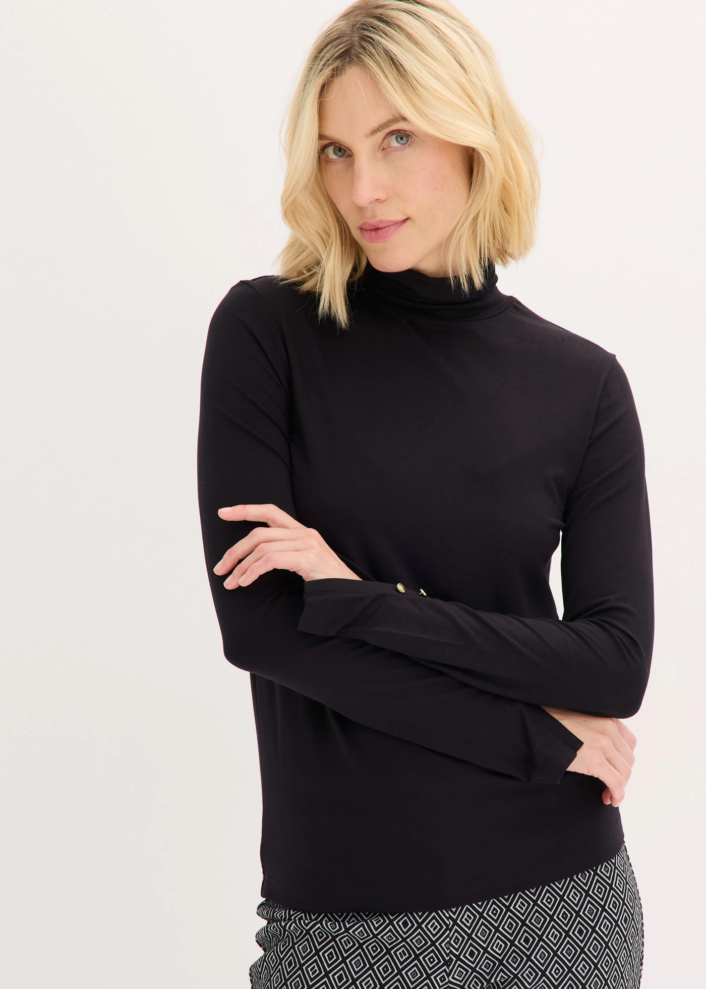 Rolák s dekorativními knoflíky • černá • bonprix obchod