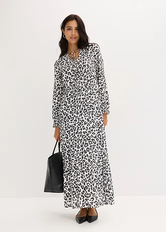 Dlouhé šaty • přírodní bílá-antracitová • bonprix obchod