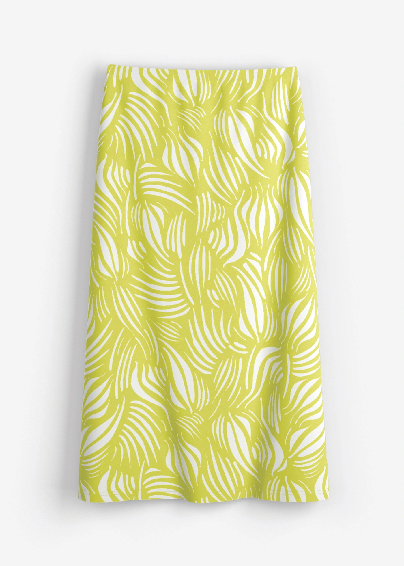 Jupe en jersey coton • jaune citron-écru imprimé • Boutique bonprix