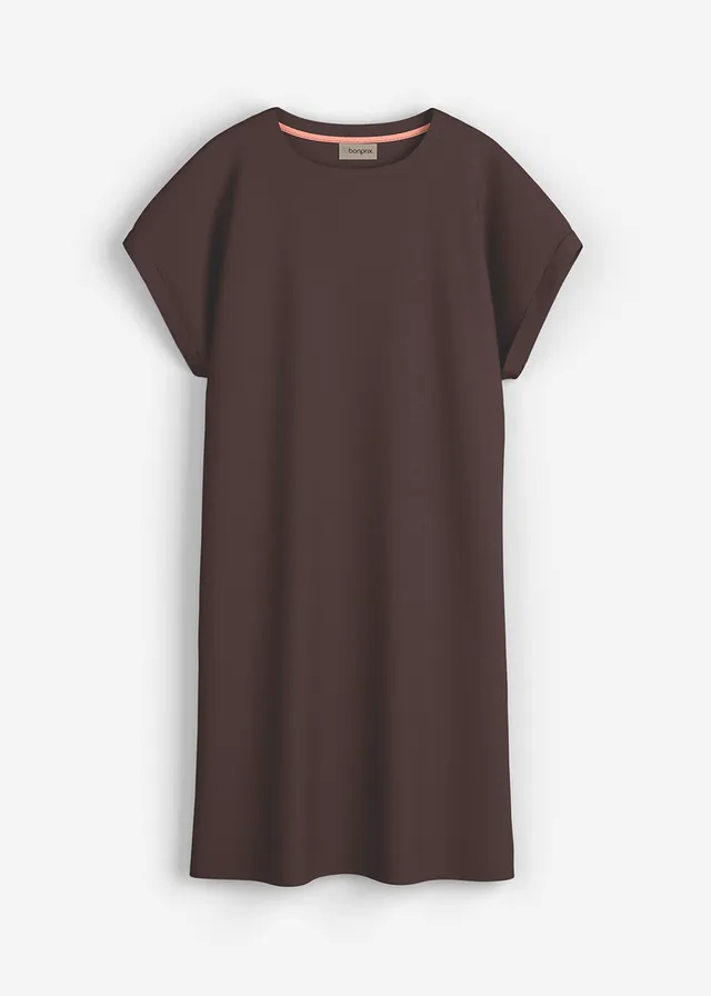Shirtjurk van stevige interlock, Kleur: donkerbruin