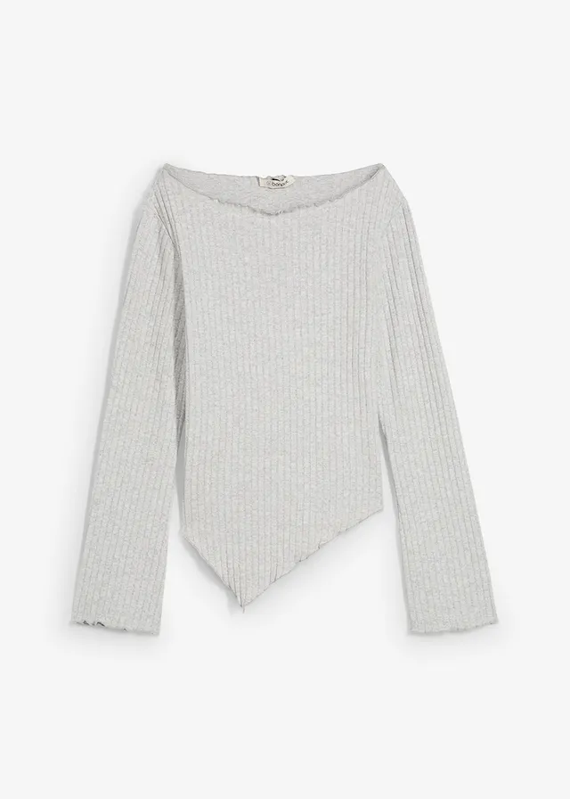 Bluză din tricot moale ripsat cu viscoză