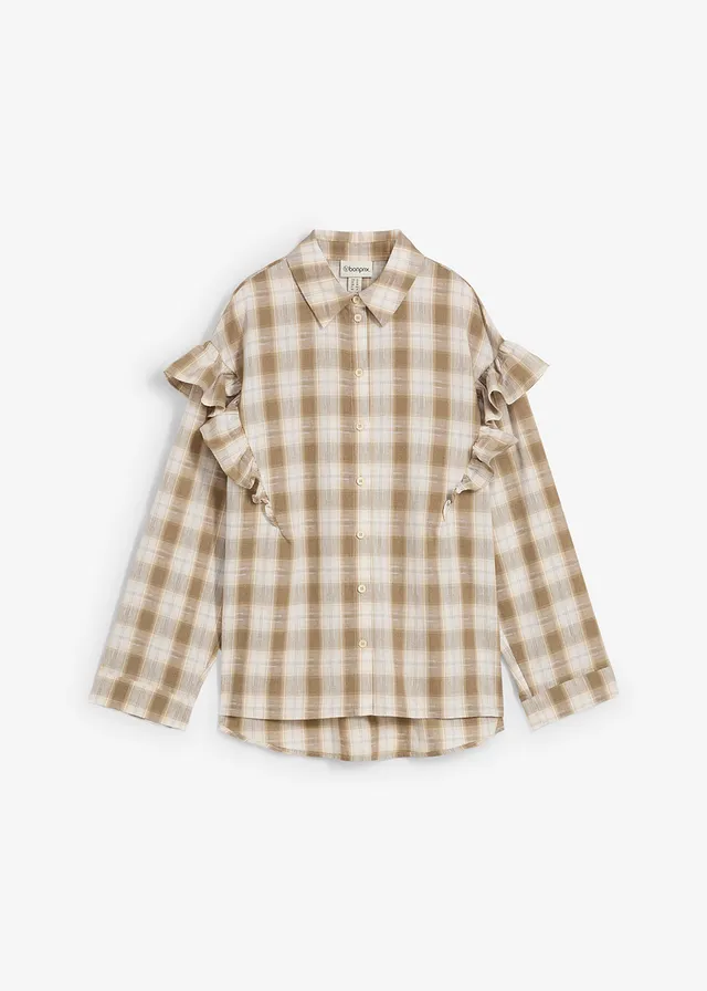 Cămașă maleabilă cu volane