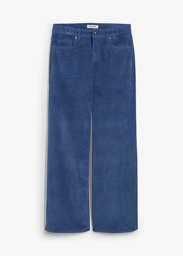 Pantaloni reiați din material elastic cu bumbac