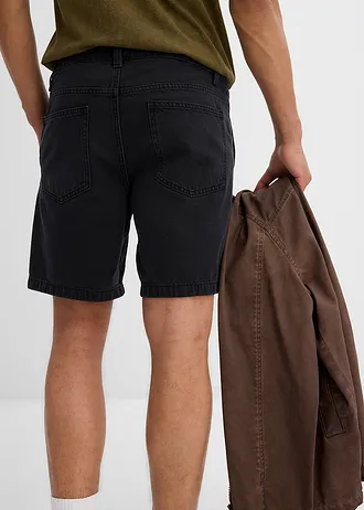Keprové šortky z čisté bavlny, Loose Fit • černá • bonprix obchod