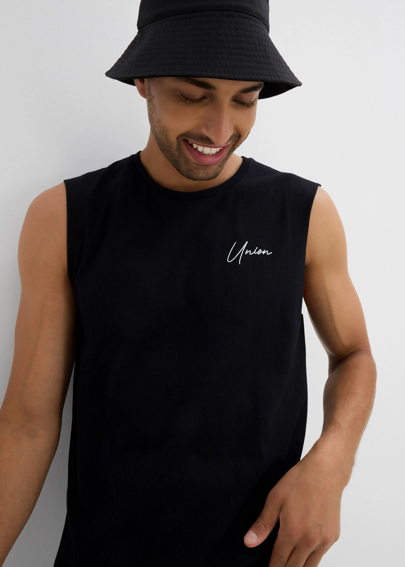 Maieu sport (set/2 buc.) din bumbac organic 100%, Loose Fit • negru+alb • magazin bonprix