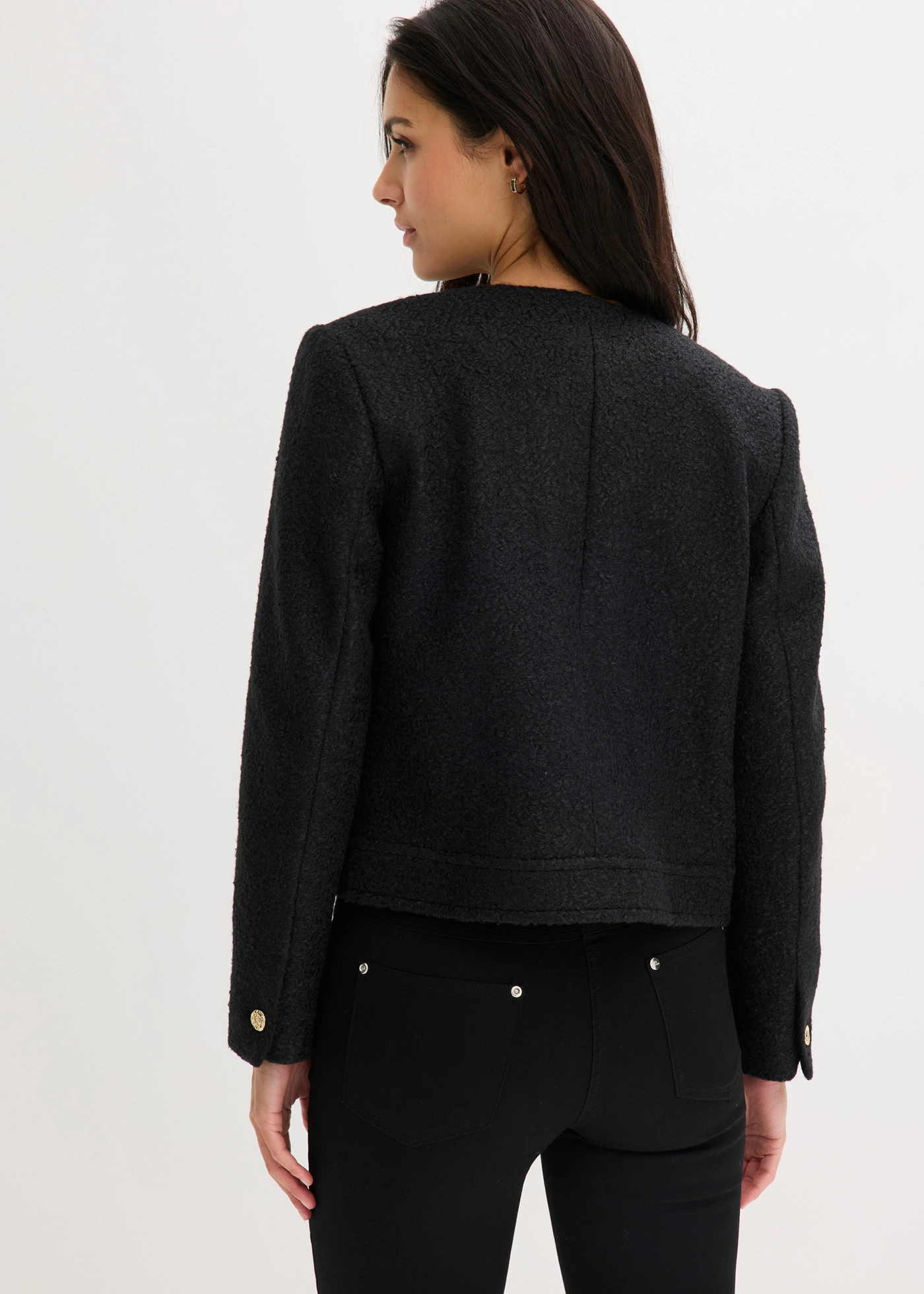 Bluzon z měkké příze buklé • černá • bonprix obchod