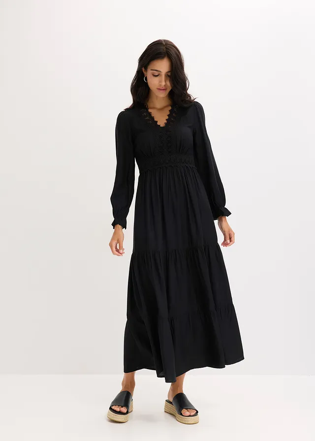 Robe longue 100% viscose • noir • product-page.page-title-suffix