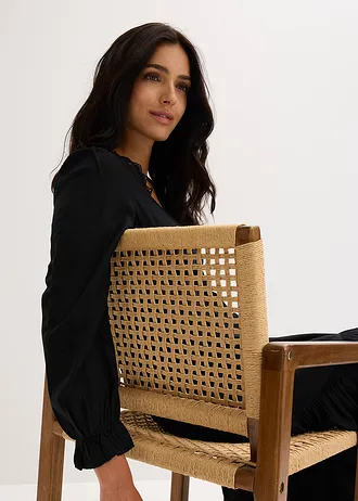 Maxi šaty z čisté viskózy • černá • bonprix obchod