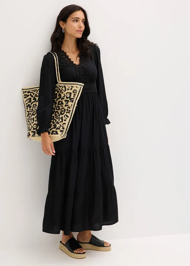Robe longue 100% viscose • noir • product-page.page-title-suffix