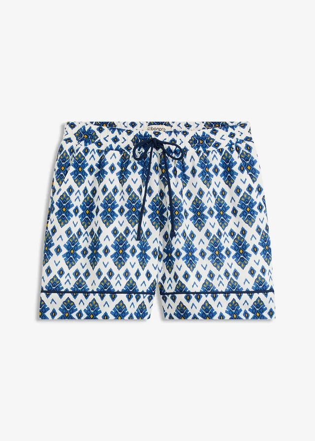 Pantaloni scurți cu elastic și șiret în talie