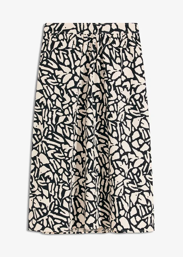 Midi sukňa z bavlneného popelínu