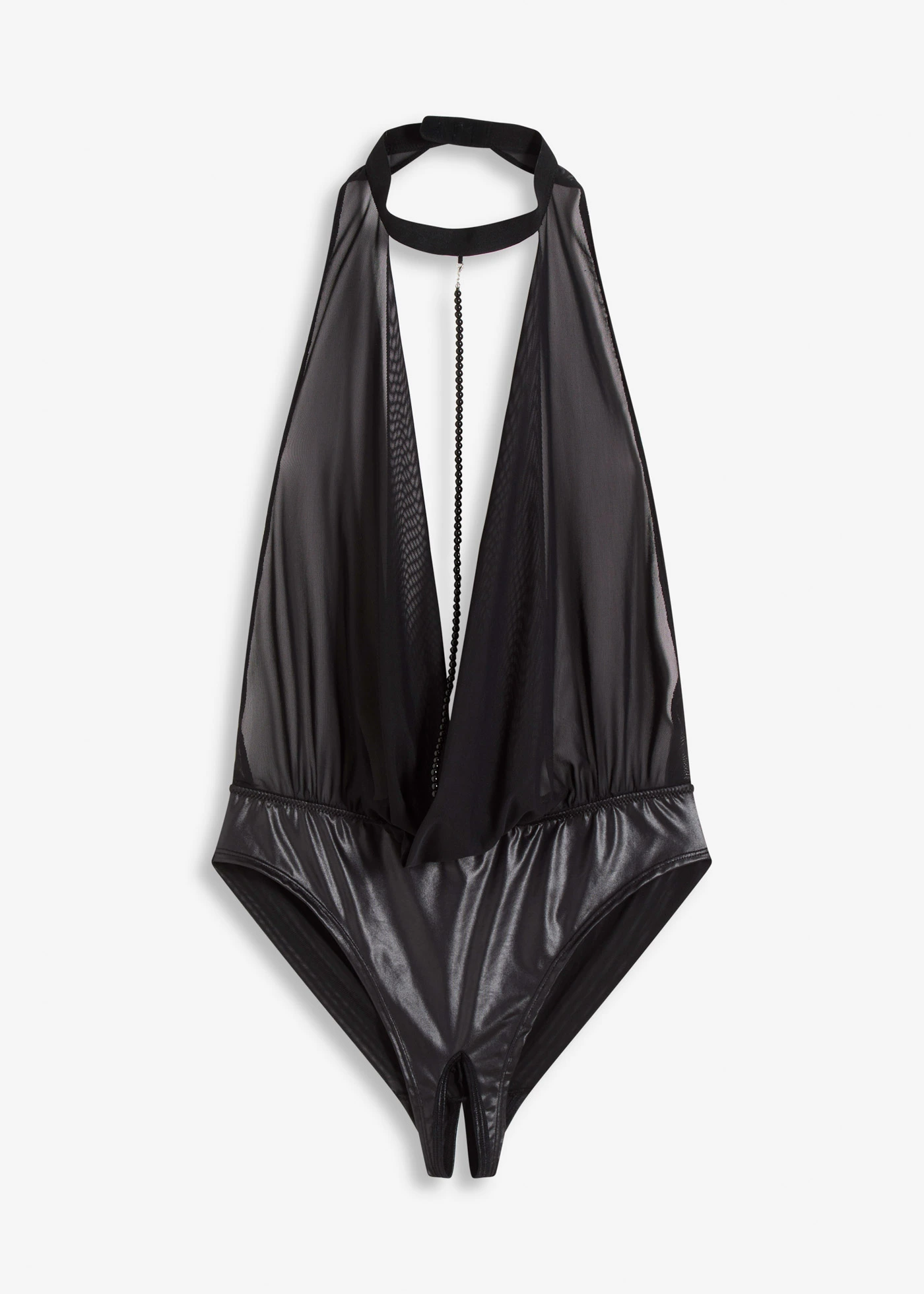 Body ouvert s mokrou úpravou • černá • bonprix obchod