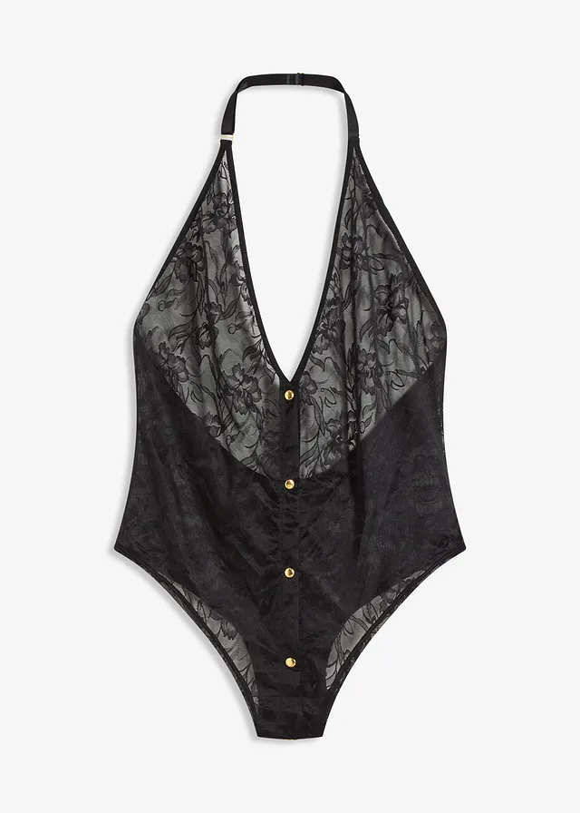 Body avec boutons • noir • Boutique bonprix