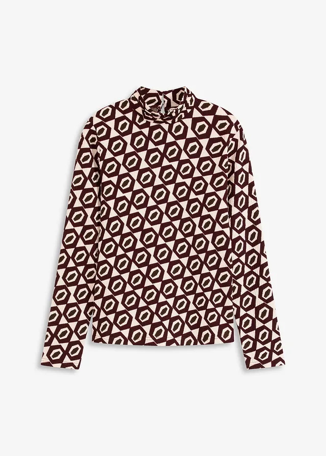 Tričko so stojačikom a štruktúrou