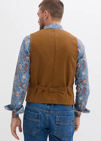 Mellény pamutvászonból • fűszerbarna • bonprix áruház