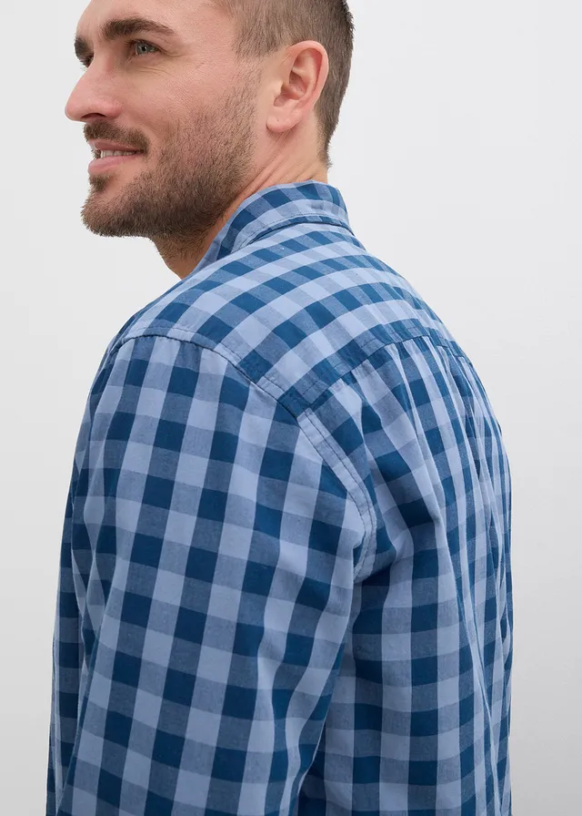 Chemise 100% coton • bleu profond/bleu fumé carreaux • product-page.page-title-suffix