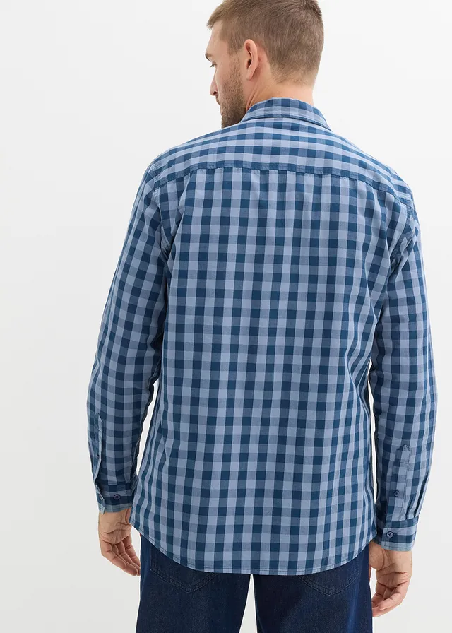 Chemise 100% coton • bleu profond/bleu fumé carreaux • product-page.page-title-suffix