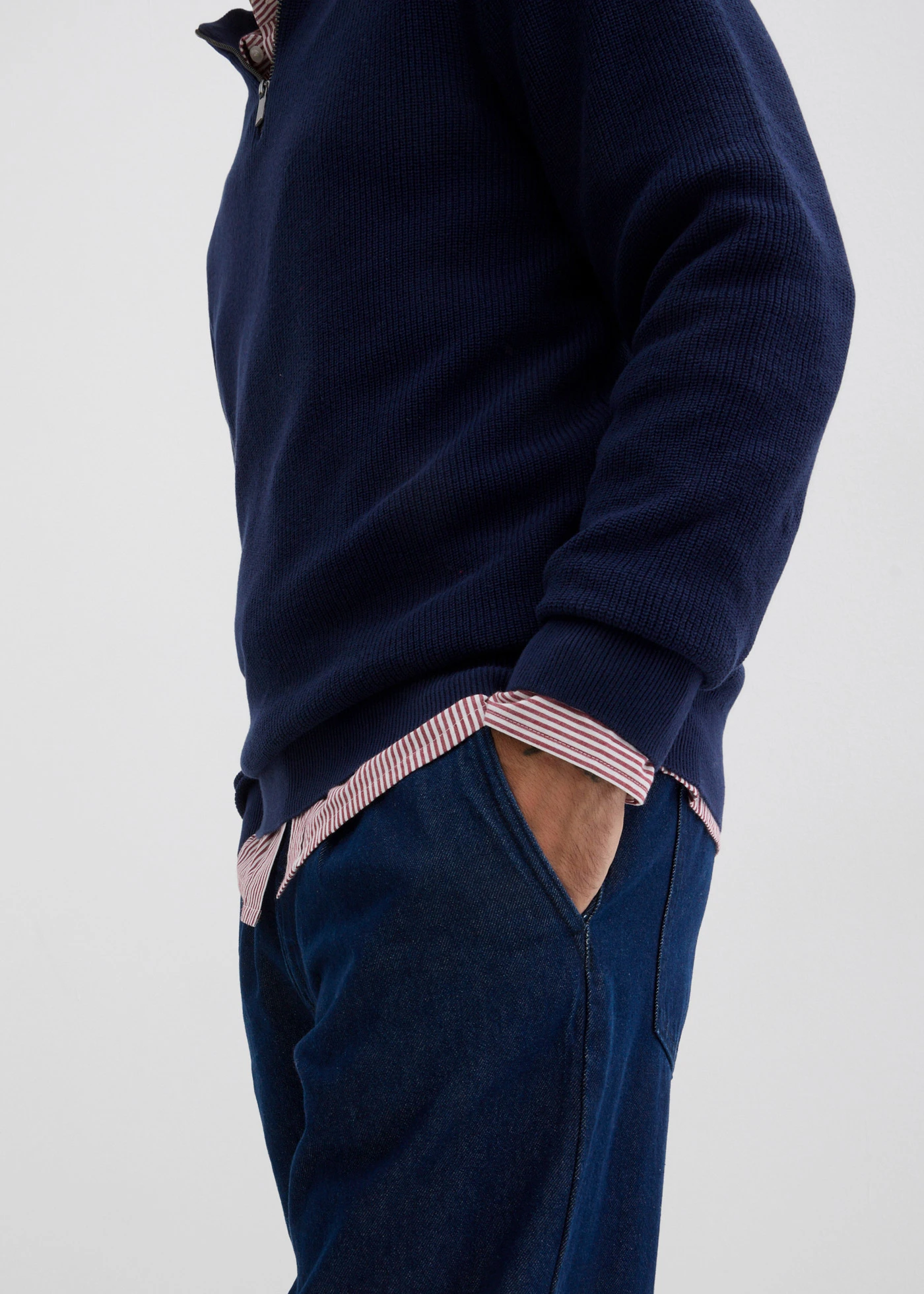 Pull camionneur 100% coton • bleu foncé • Boutique bonprix