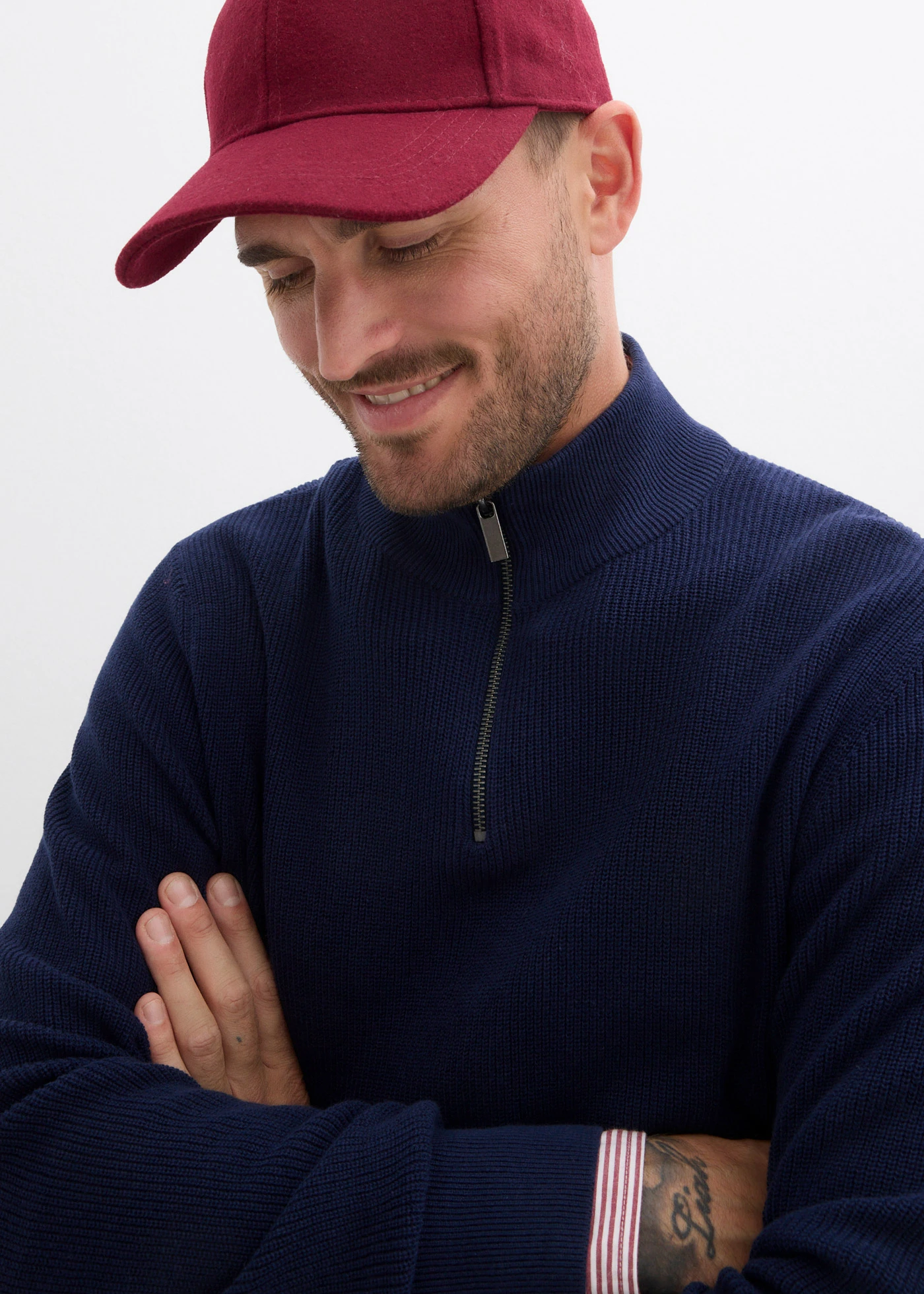 Pull camionneur 100% coton • bleu foncé • Boutique bonprix