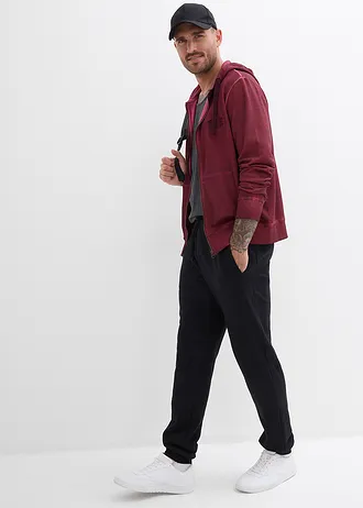 Joggingbroek van puur biologisch katoen, regular fit, Kleur: zwart