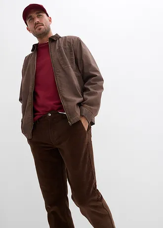 Manšestrové kalhoty Relaxed Fit, Straight • hnědá • bonprix obchod