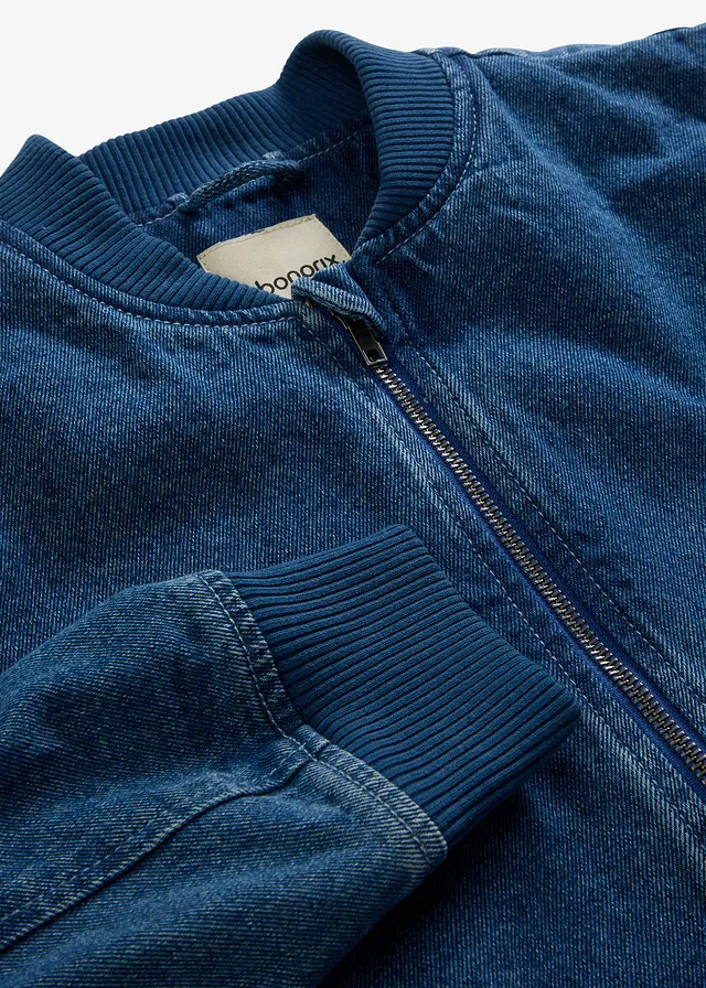 Spijkerbomber van puur katoen in blousonmodel • lichtblauw denim • product-page.page-title-suffix