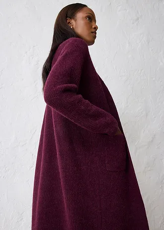 Manteau en maille • bordeaux • Boutique bonprix