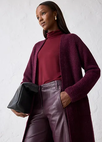 Manteau en maille • bordeaux • Boutique bonprix