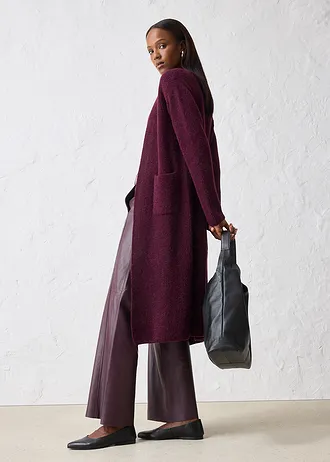 Manteau en maille • bordeaux • Boutique bonprix