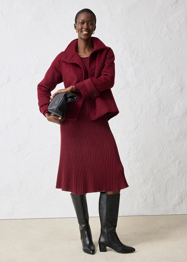 Jas met wol, Kleur: esdoornrood