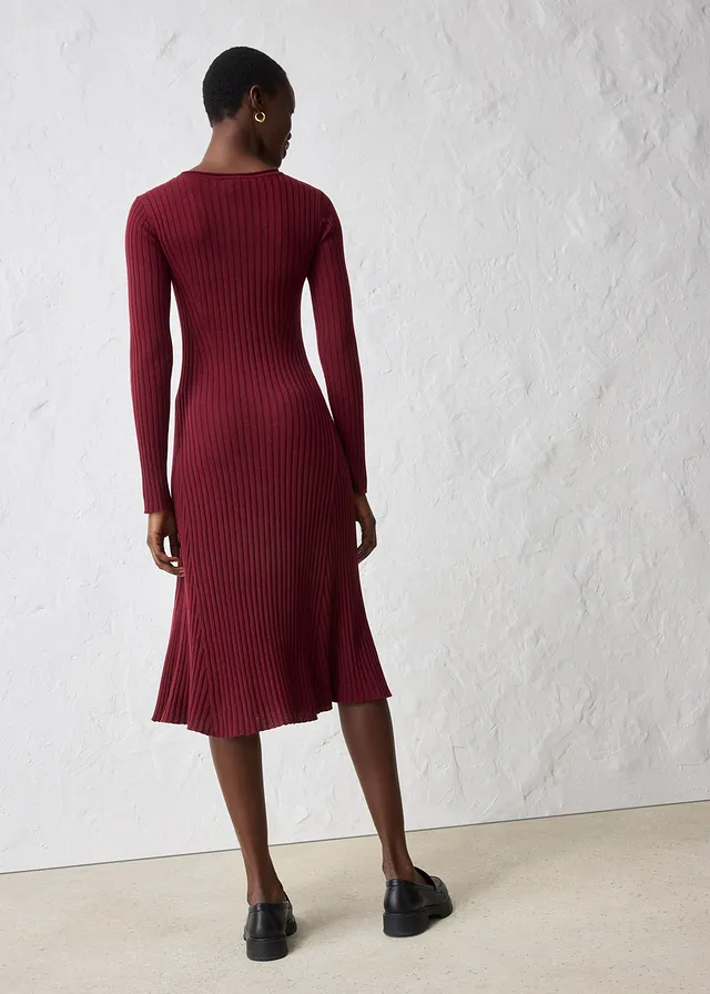 Robe pull en laine mérinos • rouge érable • product-page.page-title-suffix