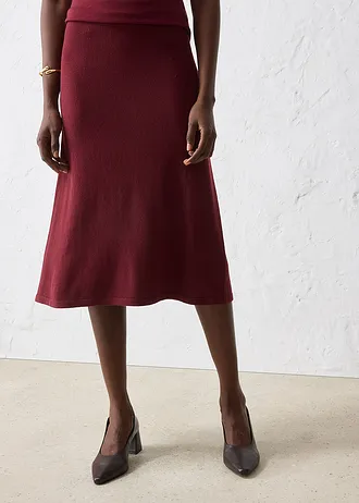 Pletená sukně z měkké vlněné směsi, barva: 