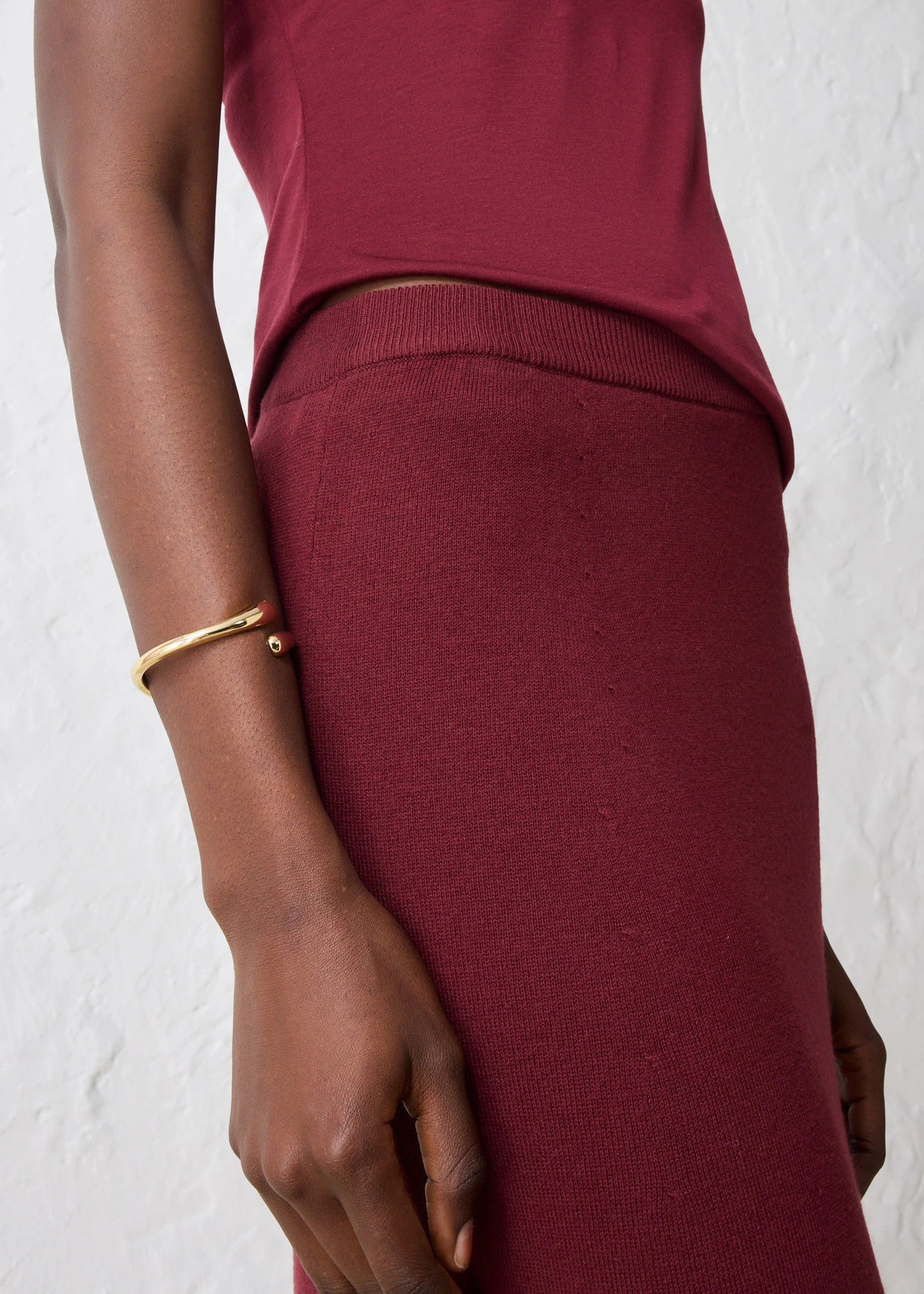 Jupe en fine laine mérinos • rouge érable • Boutique bonprix