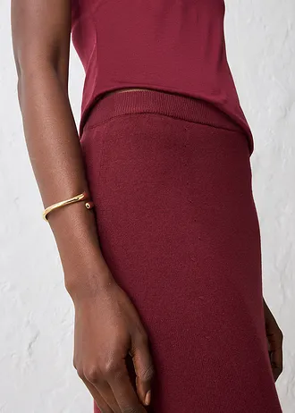 Jupe en fine laine mérinos • rouge érable • Boutique bonprix