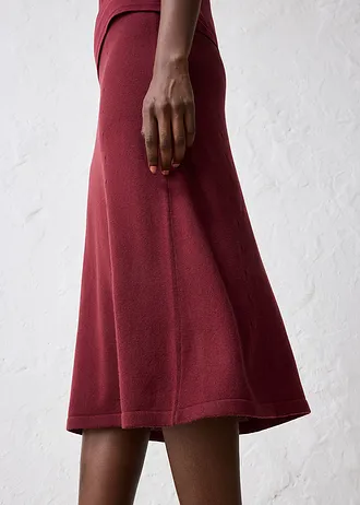 Jupe en fine laine mérinos • rouge érable • Boutique bonprix